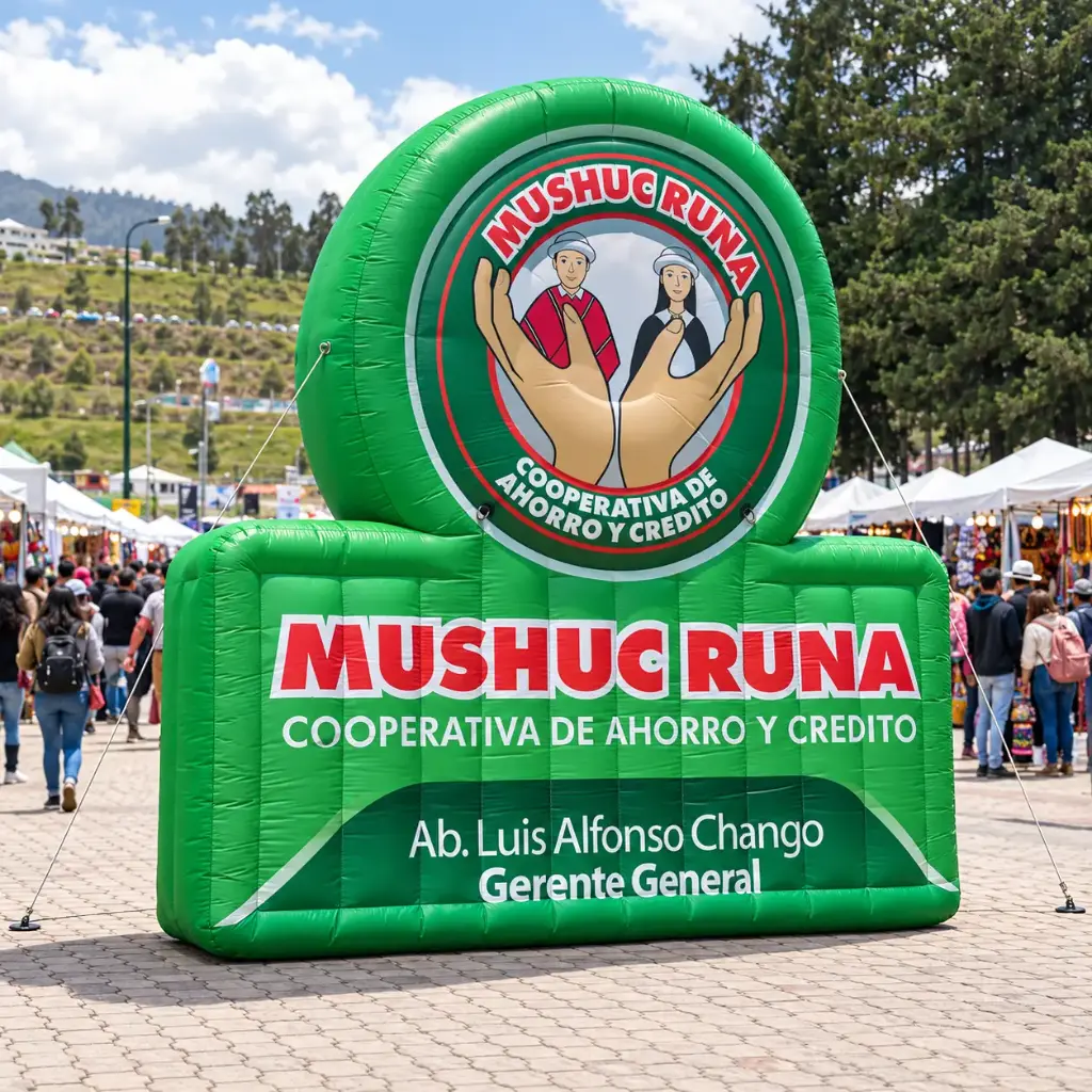 Dummie inflable mushuc runa feria Abarca Dancer