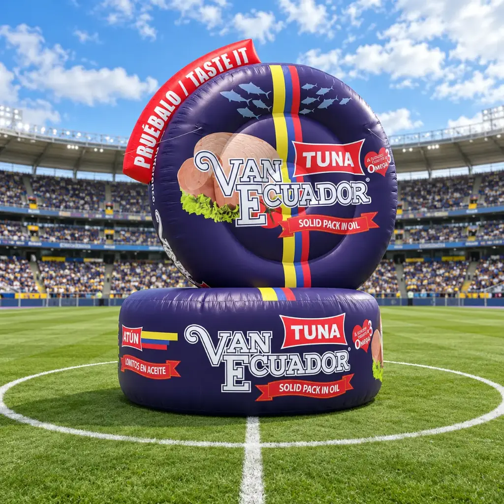 Lata inflable van ecuador estadio 5 metros Abarca Dancer