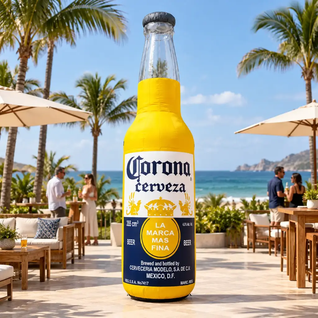 Botella inflable corona 3 metros terraza Abarca Dancer