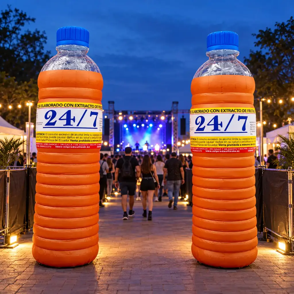 Botellas inflables publicitarios Abarca Dancer